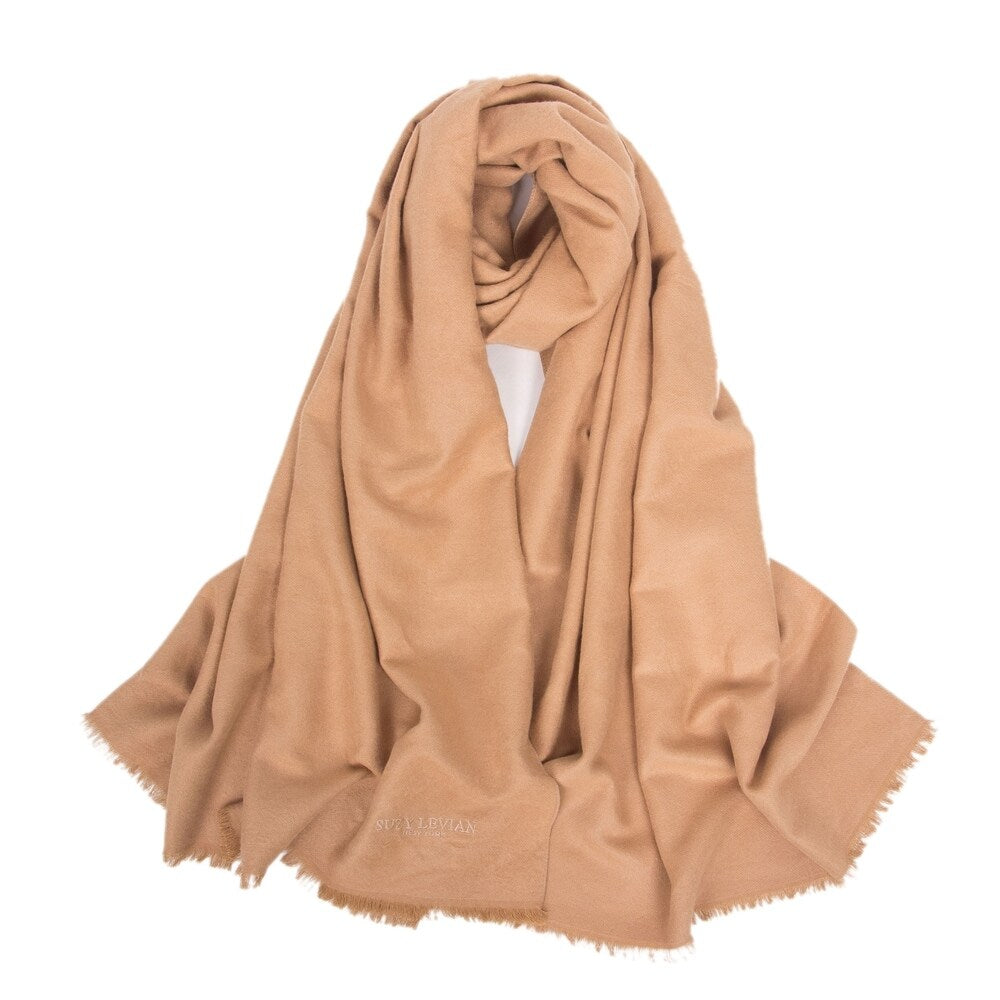 Suzy Levian Women's Classic Camel Soft Scarf