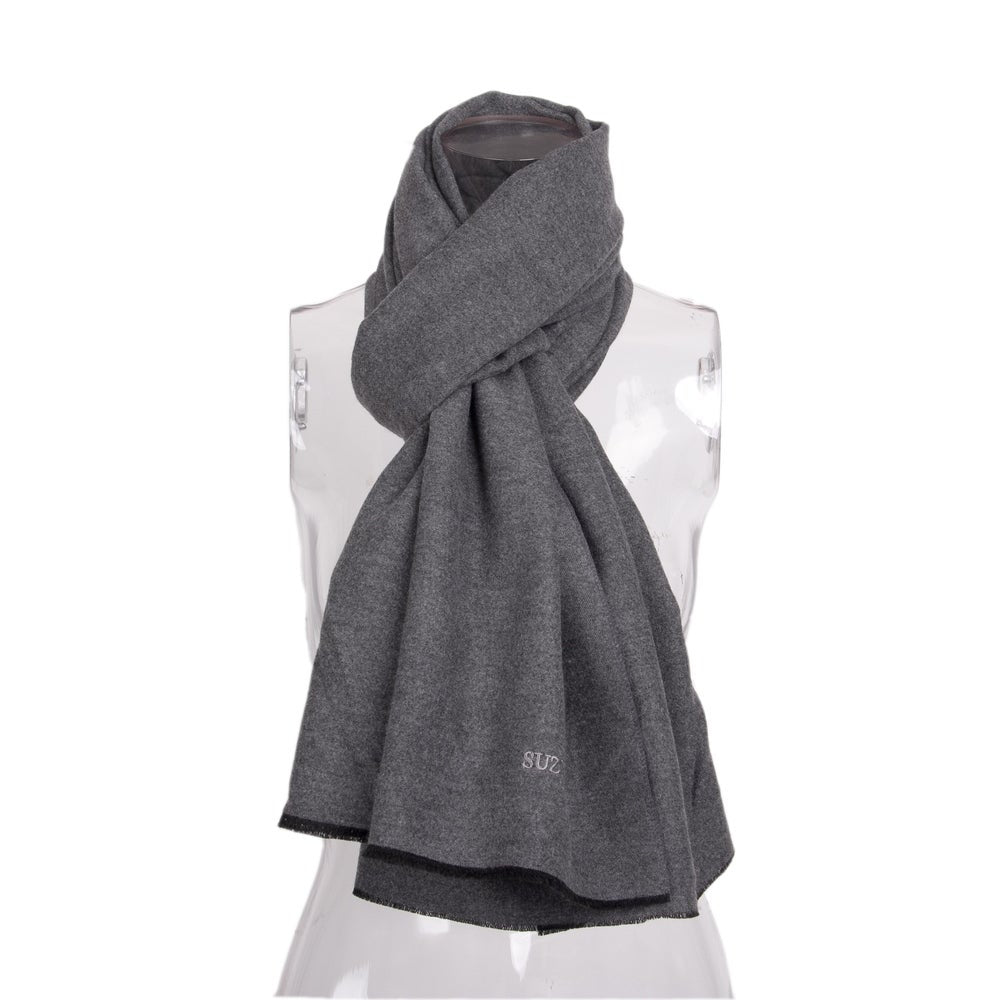 Suzy Levian Women's Classic Dark Heather Grey Soft Scarf