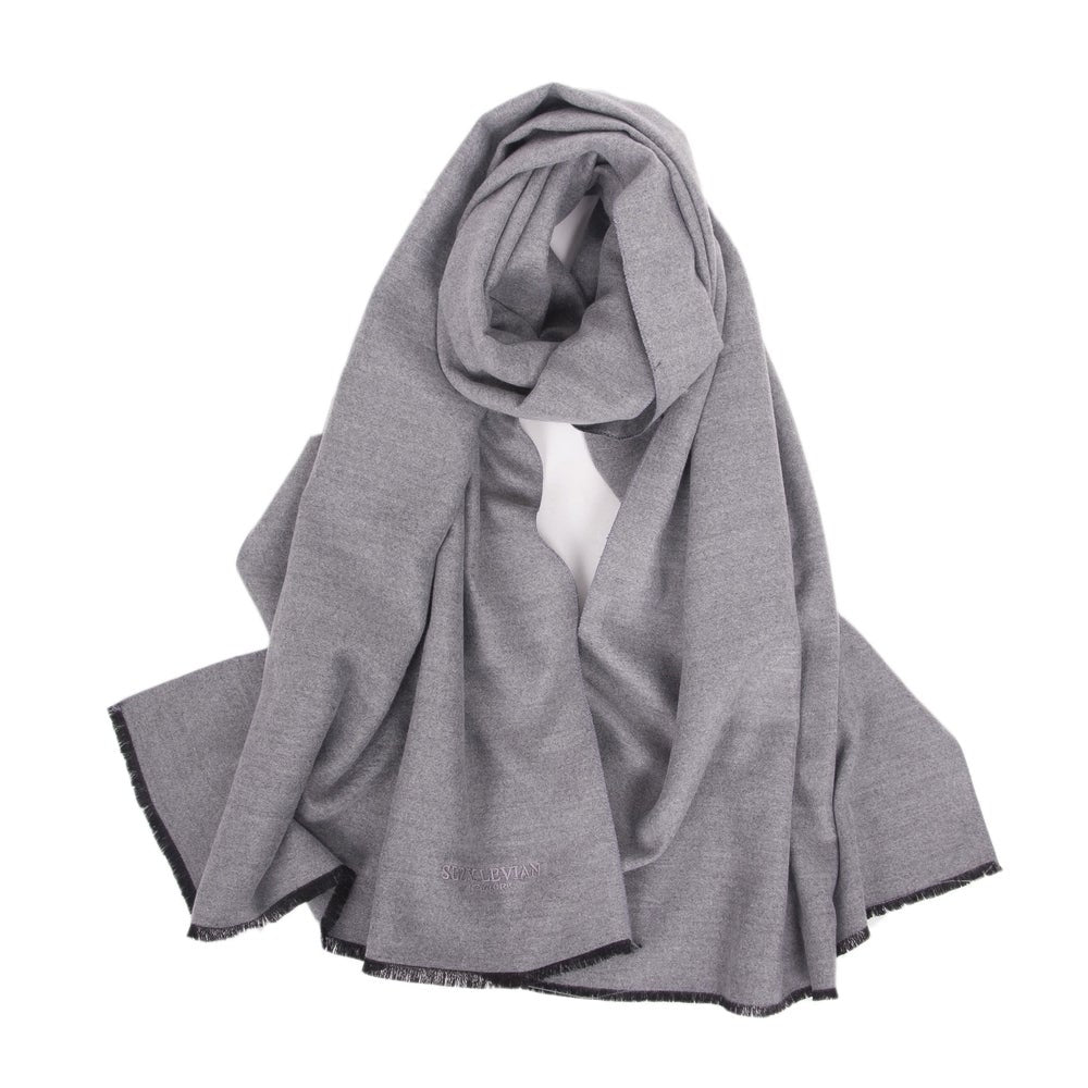Suzy Levian Women's Classic Light Heather Grey Soft Scarf