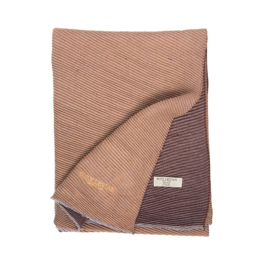 Suzy Levian Women's Double-Sided Brown Scarf