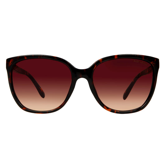 Suzy Levian Women's Brown Tortoise Gold Accent Sunglasses