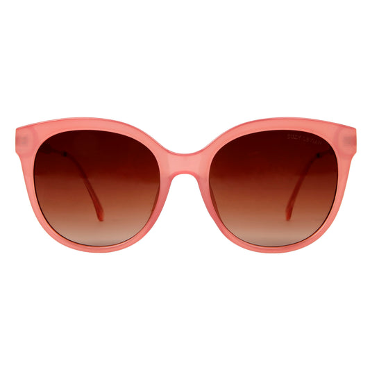 Suzy Levian Women's Pink Oversize Lens Rose Gold Accent Sunglasses