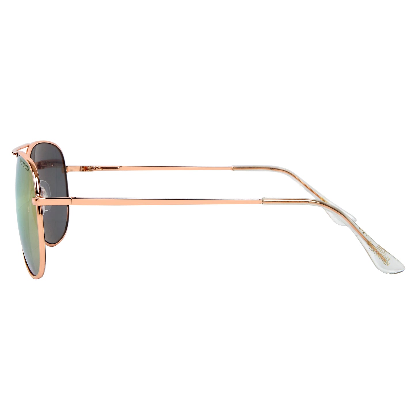 Suzy Levian Women's Pink Reflector Mirrored Aviator Classic Gold Frame Sunglasses