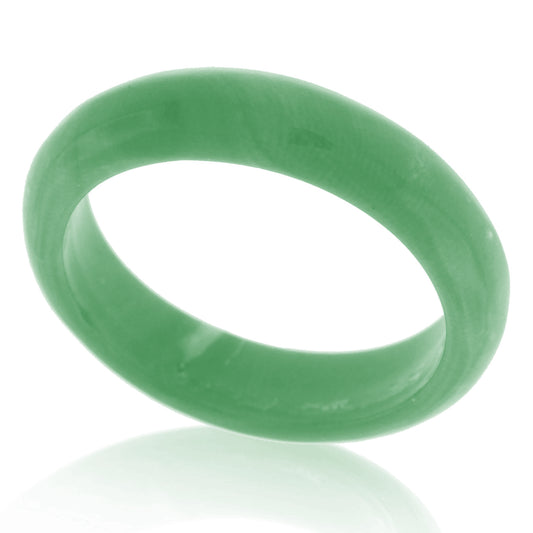 Suzy Levian Italian Hand Carved 6.3ct Natural Jade Gem Eternity Band Ring