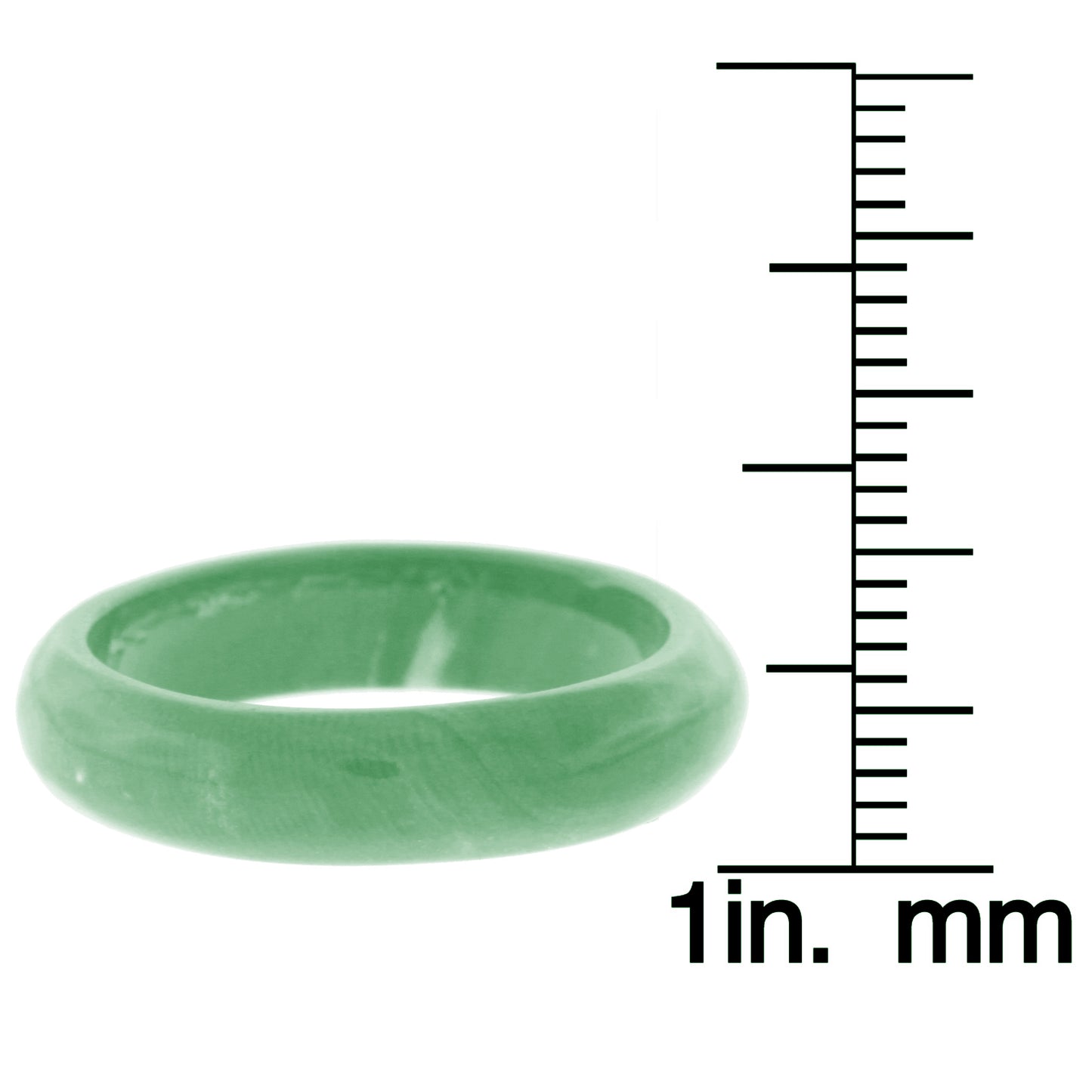 Suzy Levian Italian Hand Carved 6.3ct Natural Jade Gem Eternity Band Ring