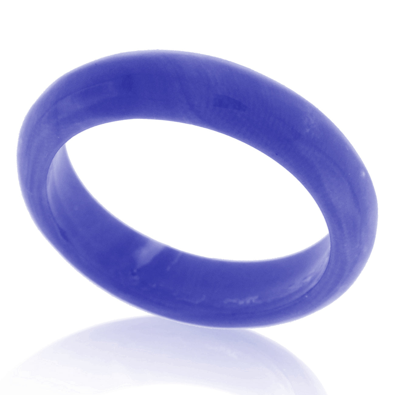 Suzy Levian Italian Hand Carved 6.3ct Natural Lapis Gem Eternity Band Ring