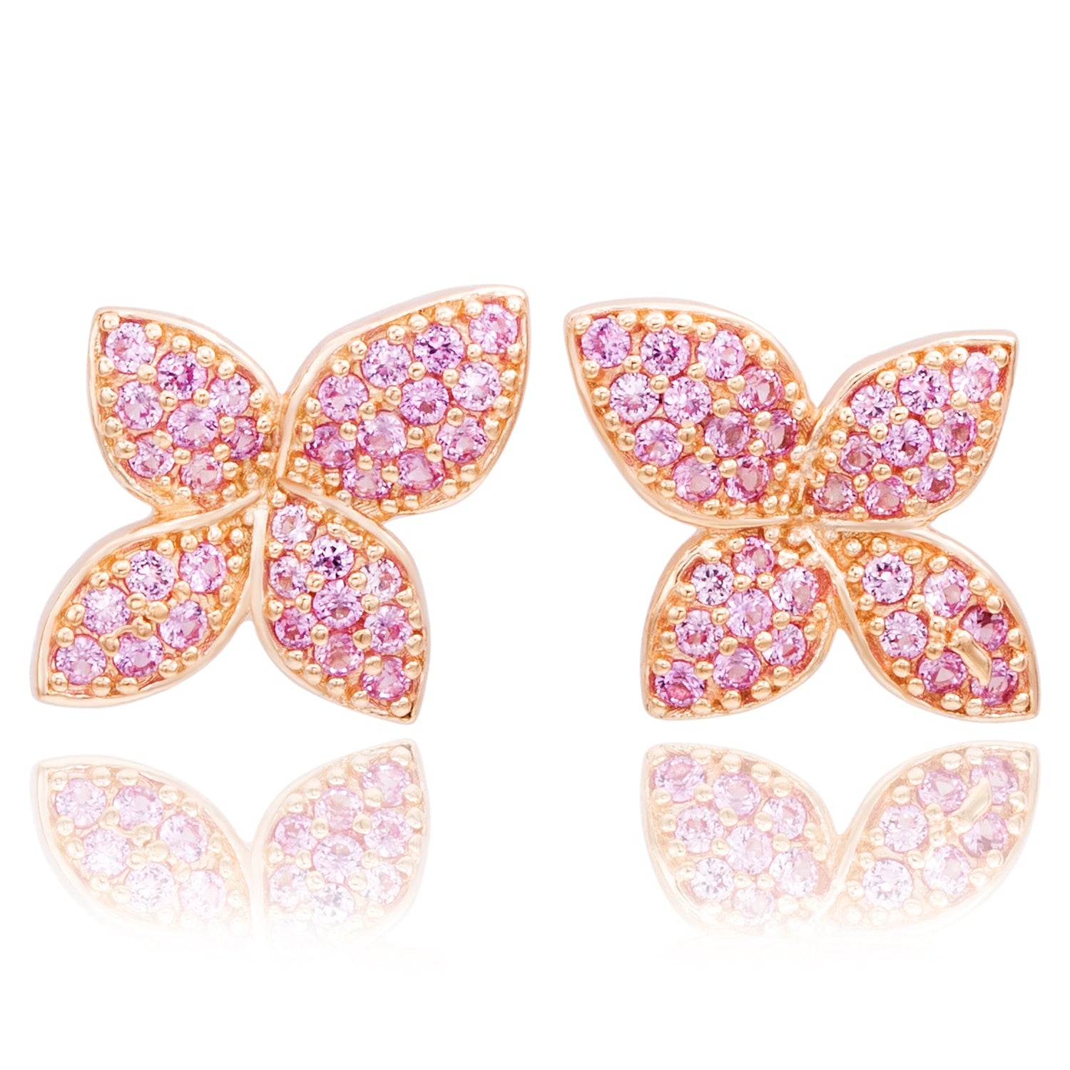 Suzy Levian pink sapphire flower earrings for summer 2026 jewelry trends