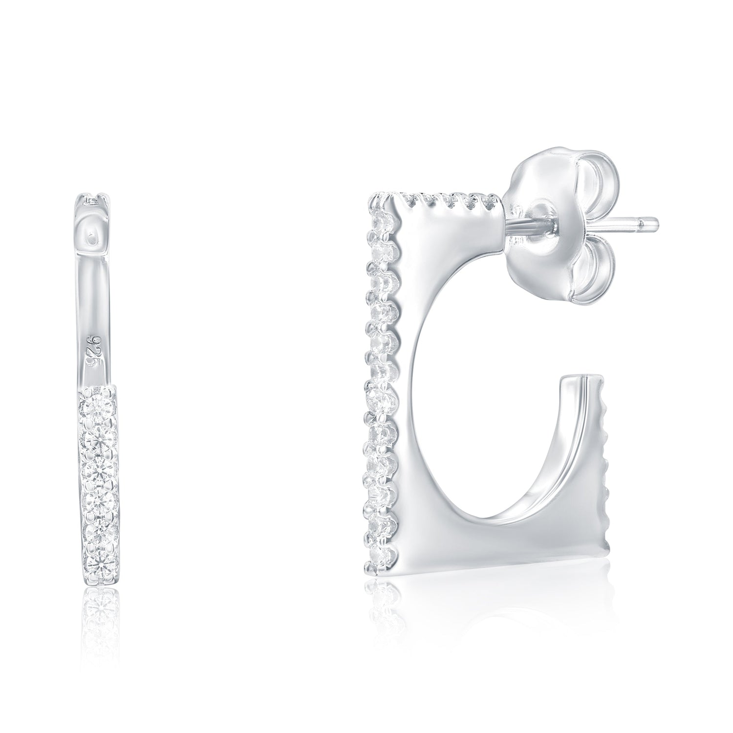 Suzy Levian square open hoop earrings for summer 2026 celebrity vacation style