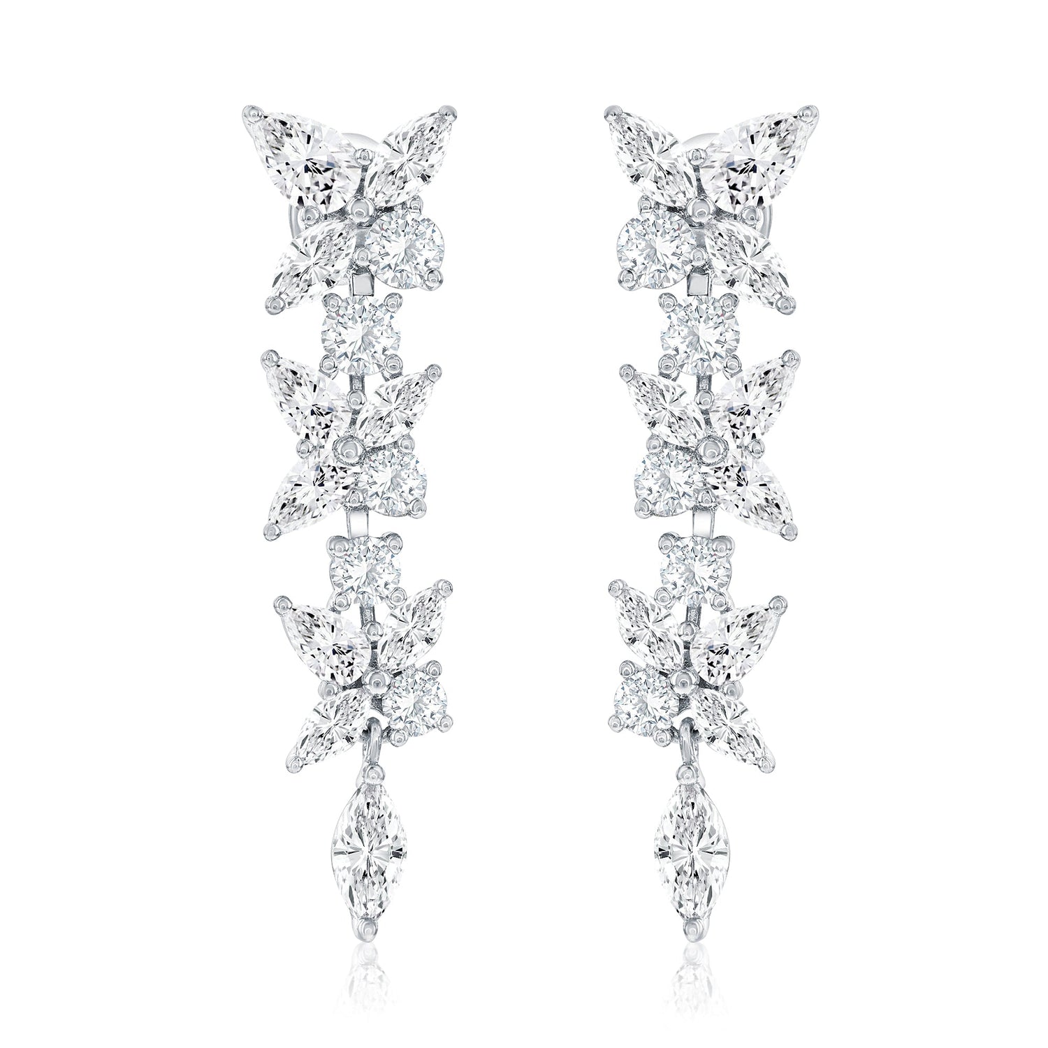 Suzy Levian Gala white cubic zirconia dangle earrings for Tony Awards 2026 jewelry inspiration