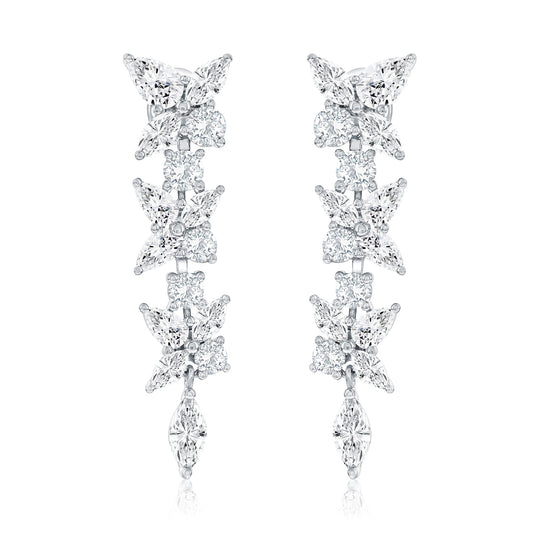 Suzy Levian Gala white cubic zirconia dangle earrings for Tony Awards 2026 jewelry inspiration