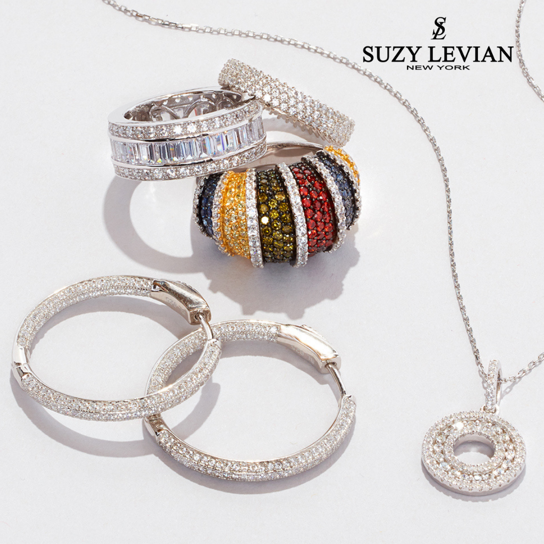 Suzy Levian Sterling Silver, Suzy Levian Jewelry, Suzy Levian Earrings, Suzy Levian Rings, Suzy Levian pendant, Suzy Levain 
