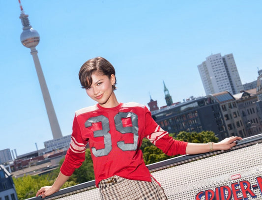 Zendaya at the Spider-Man: Brand New Day Berlin photo call on June 22, 2026. Photo: Backgrid via Just Jared.