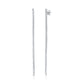 Suzy Levian Sterling Silver Cubic Zirconia White Line Long Dangle Earrings