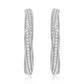 Suzy Levian Sterling Silver & White Cubic Zirconia Pave Twisted Hoop Earrings