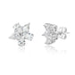 Suzy Levian Sterling Silver Cubic Zirconia Flower Cluster Earrings