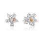 Suzy Levian Sterling Silver Cubic Zirconia Flower Cluster Earrings
