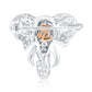 Suzy Levian Sterling Silver White Cubic Zirconia Elephant Brooch