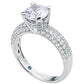 Suzy Levian Bridal Pave Cubic Zirconia Sterling Silver Engagement Ring