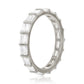 Suzy Levian Sterling Silver Baguette Emerald Cut Cubic Zirconia Eternity Band