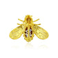 Suzy Levian Yellow Sterling Silver Cubic Zirconia Bumble Bee Brooch Pendant