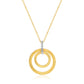 Suzy Levian Yellow Sterling Silver & Cubic Zirconia Coil Double Open Circle Pendant Necklace
