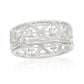 Suzy Levian White Sterling Silver White Cubic Zirconia Cutout Ring