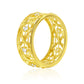 Suzy Levian Yellow Sterling Silver White Cubic Zirconia Cutout Ring