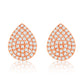 Suzy Levian 14K Rose Gold .20 cttw Diamond Pave Pear Shape Stud Earrings