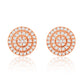 Suzy Levian 14K Rose Gold .17 cttw Pave Diamond Round Stud Earrings