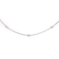 Suzy Levian 14k White Gold 1 cttw Bezel Diamond Station Necklace (36 inch)