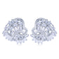 Suzy Levian Sterling Silver White Cubic Zirconia Large Heart Cluster Earrings