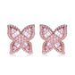 Suzy Levian Rose Sterling Silver & White Cubic Zirconia Multi-Cut Large Butterfly Earrings