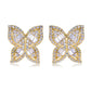 Suzy Levian Yellow Sterling Silver & White Cubic Zirconia Multi-Cut Large Butterfly Earrings