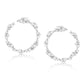 Suzy Levian Sterling Silver White Cubic Zirconia Open Circle Cluster Earrings