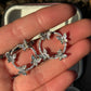 Suzy Levian Sterling Silver Pave Cubic Zirconia Butterfly Stud Earrings With Hoop Jacket