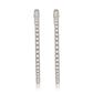 Suzy Levian White Sterling Silver & White Cubic Zirconia Pave Hoop Earrings