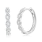 Suzy Levian 14k White Gold & .19 cttw White Diamond Pave Infinity Huggie Hoop Earrings