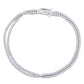 Suzy Levian White Sterling Silver 2 Strand Cubic Zirconia Bracelet