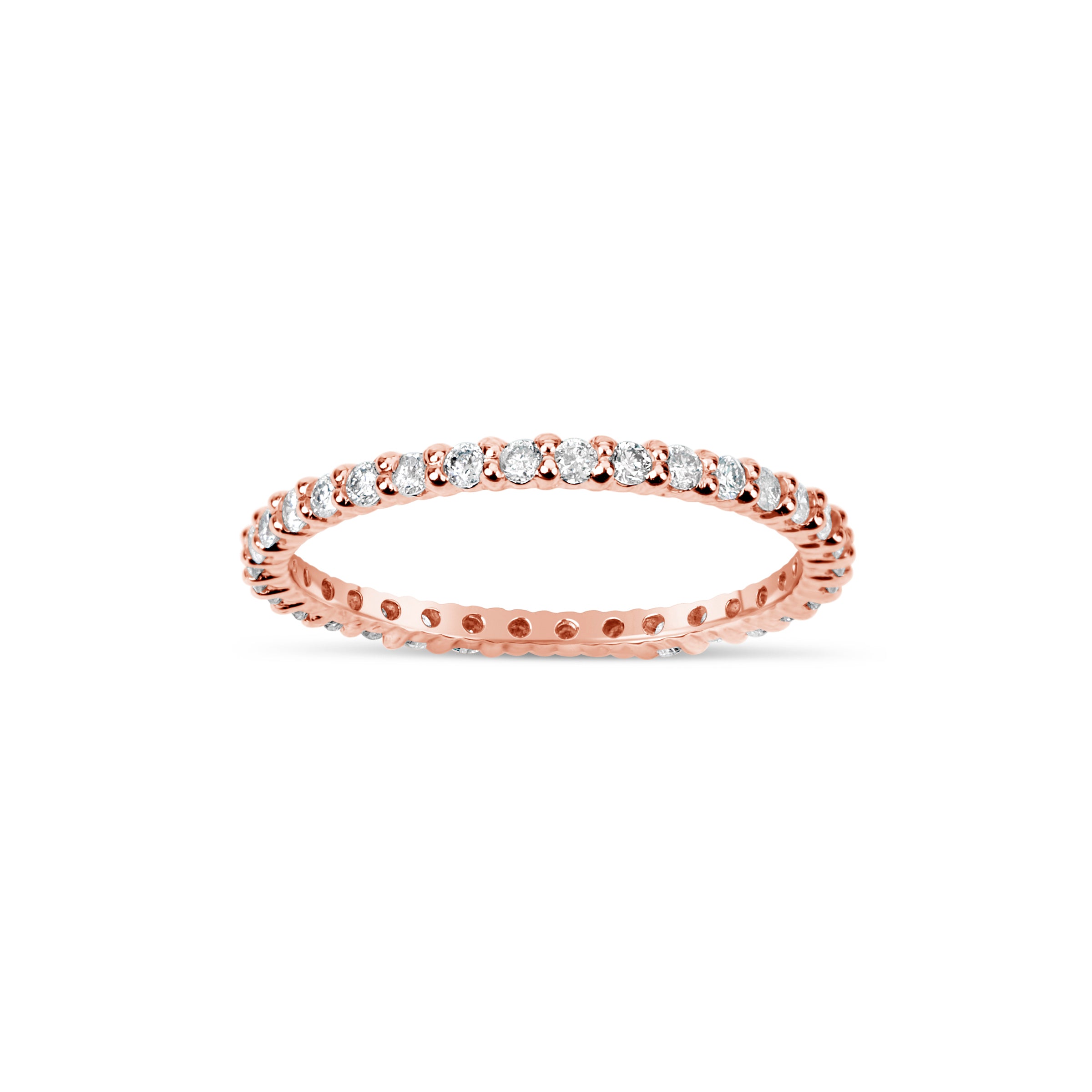 Suzy Levian 14K Rose Gold 1/2 ct TDW Diamond Eternity Band Ring