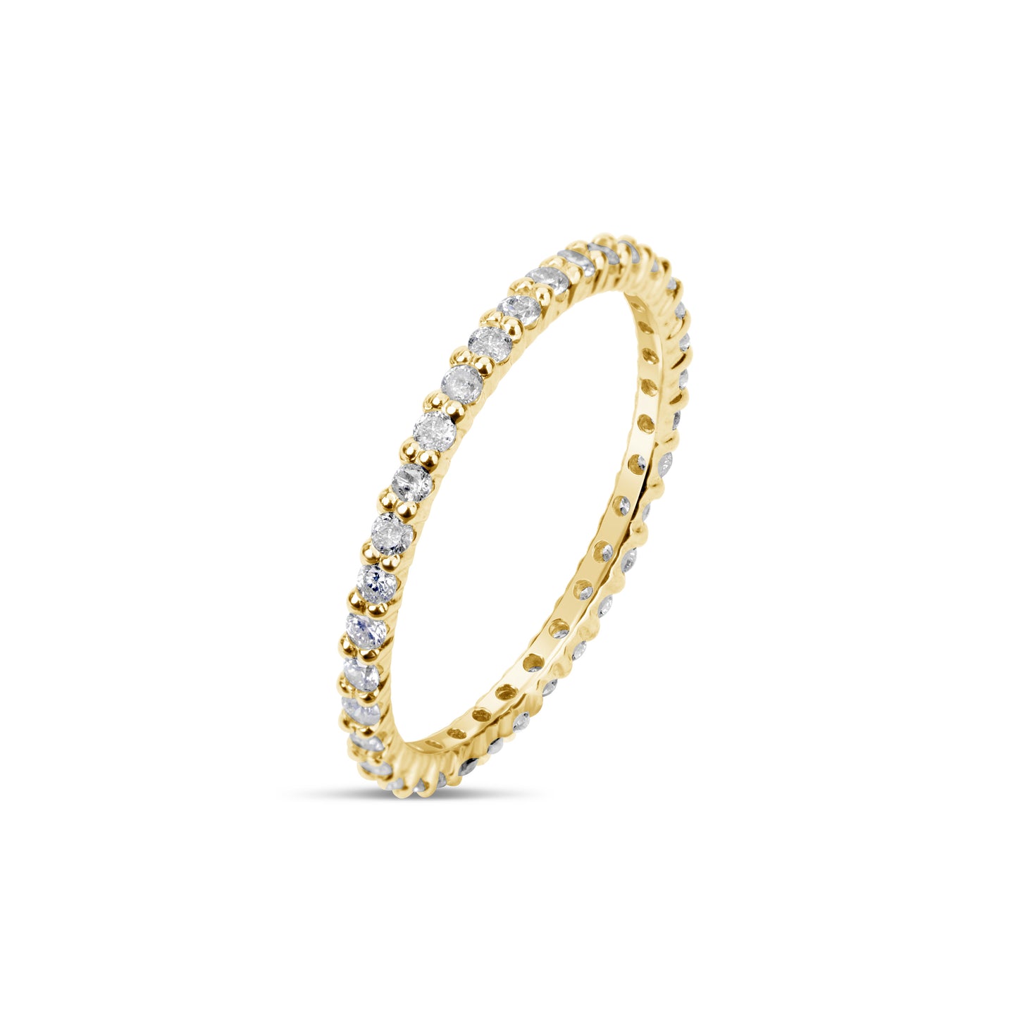 Suzy Levian 14K Yellow Gold 1/2 ct TDW Diamond Eternity Band Ring