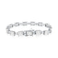 Suzy Levian Sterling Silver Gala White Emerald Cut Cubic Zirconia Tennis Bracelet