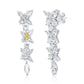 Suzy Levian Sterling Silver Gala White Cubic Zirconia Multi-Cut Cluster Dangle Earrings