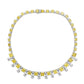 Suzy Levian Sterling Silver Gala Firework Yellow & White Multi-Cut Cubic Zirconia Tennis Necklace