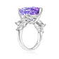 Suzy Levian Sterling Silver Gala Large Pear Shape Firework Purple Cubic Zirconia Engagement Ring