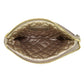 Suzy Levian Small Faux Leather Quilted Clutch Handbag, Palladium