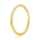 Suzy Levian 14k Yellow Gold & .06 cttw White Diamond Pave Half Eternity Ring