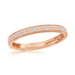 Suzy Levian 14k Rose Gold & .16cttw White Diamond Half Eternity Ring