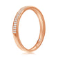 Suzy Levian 14k Rose Gold & .16cttw White Diamond Half Eternity Ring