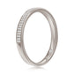 Suzy Levian 14k White Gold & .16cttw White Diamond Half Eternity Ring