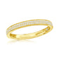 Suzy Levian 14k Yellow Gold & .16cttw White Diamond Half Eternity Ring